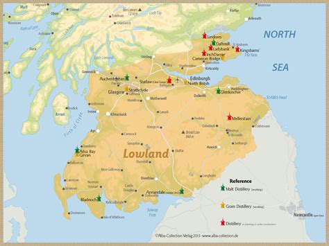 lowland distilleries map